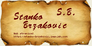 Stanko Brzaković vizit kartica